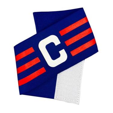 Imagem de Braçadeira Faixa de Capitão Adulto cor Vermelha e Azul Estilo Boleiro