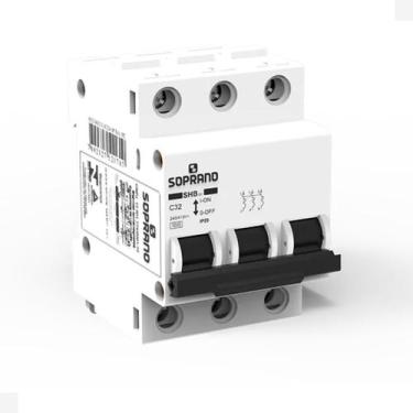 Imagem de Disjuntor Trifásico 3KA (C) SHB-GIII 10A / 16A / 20A / 32A - Soprano