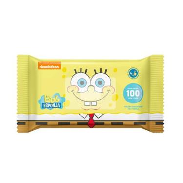 Imagem de Toalhas Umedecidas Bob Esponja Wipex Com 100 Unidades