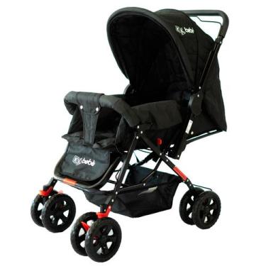 Imagem de Carrinho De Bebê Passeio Vira Berço Com Alça Frente E Trás Com Bolso e