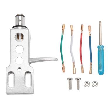 Imagem de Phono Headshell Com Fios, Cartucho de Montagem Phono Headshell de Mesa Giratória LP de Reposição Com Fios, Adequado para Postes Em Forma de S de Baioneta H 4 Padrão (Prata)