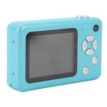Imagem de Câmera Digital, Micro USB Zoom Digital 8X Tela IPS de 2,4 Polegadas Saída de Vídeo 2,5K Câmera de Vídeo Compacta Detecção Automática de Luz 48 MP para Festa (Azul celeste)