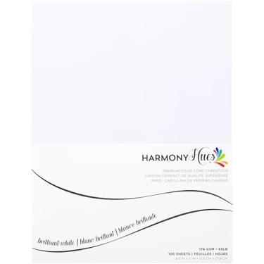 Imagem de Cartolina 8,5 x 11 pacote de papel - 29,5 kg cartolina lisa para artesanato, fabricação de cartões, impressoras - 50 folhas de scrapbook - dupla face com núcleo sólido, branco brilhante