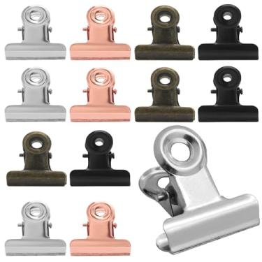 Imagem de Coufce Pacote com 40 clipes pequenos para buldogue de 1,78 cm, clipes de dobradiça de metal de 1,78 cm, clipes de encadernação ideais para desenhos, etiquetas, bolsas, desenhos, artesanato, escritório