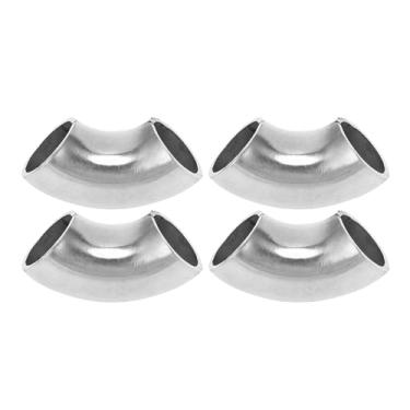 Imagem de Motoforti 4 peças 90 graus curva mandril cotovelo carro modificado tubo de escape tubulação 1,9 cm espessura OD 1,5 mm/16GA 19x50x1,5 mm 201 aço inoxidável 4 peças