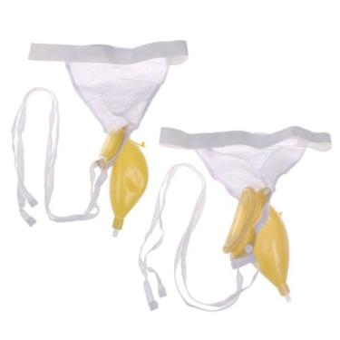 Imagem de Kit 2 Coletores de Urina Com Bolsa Cadeirante Incontinência Para Homem