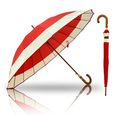 Imagem de Guarda Chuva Automático Colorido Grande Reforçado Contra Vento 16 HAST
