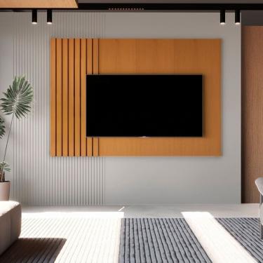 Imagem de Painel para Tv Ripado Boto 1.8 136x180x4,5 Cm Marrom