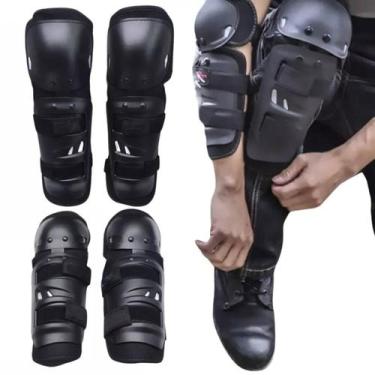 Imagem de Joelheira Caneleira Cotoveleira Articulada Moto Motocross Bike Trilha 