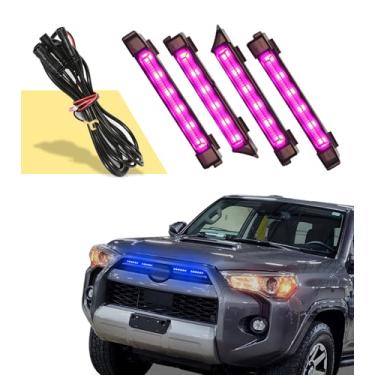 Imagem de Luzes de churrasqueira atualizadas para Toyota 4Runner Rapto R 2020-2024 Acessórios de barra de luz de grade frontal de LED para TR D Off Road Sport SR5 Limited Nightshade Venture (RGB)