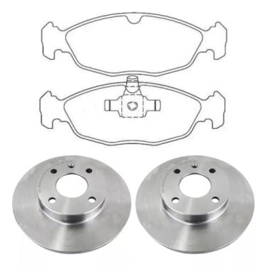 Imagem de KIT DISCO SÓLIDO E PASTILHA DO FREIO DIANTEIRO CELTA 2001 2002 2003 2004 2005 2006 2007 2008 2009