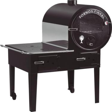 Imagem de Forno Acoplado Lux Preto Com Chapa F.f. Na Esq