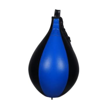 Imagem de kowaku Bola pendurada de boxe, saco de fitness saco de fitness bola de velocidade de punção para iniciantes, melhorar a velocidade, reação de treinamento de, Azul