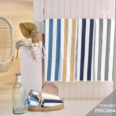 Imagem de Toalhão de Piscina Luxo Hotel 500g/m² Cinza  Ibiza  TEKA Profiline Lux