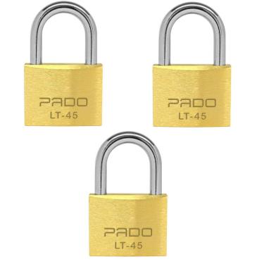 Imagem de Kit 3 Unidades Cadeado Latão 45mm Pado Segredos Diferentes