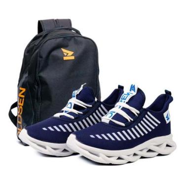 Imagem de Kit Tênis Jaguar Masculino Casual Mochila Resistente Estudos - Oldsen,
