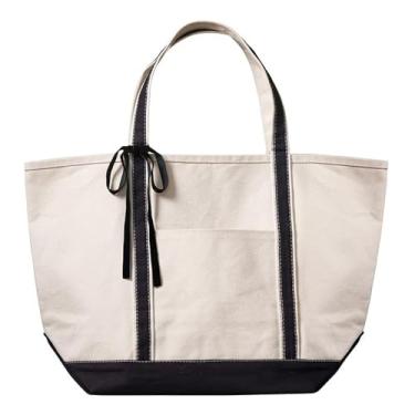 Imagem de Santa Barbara Design Studio Bolsa de ombro feminina de lona luxuosa com alças e bolso externo, Laço de veludo preto, Large