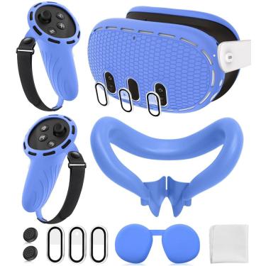 Imagem de Conjunto de capa de silicone de acessórios VR para Meta/Oculus Quest 3