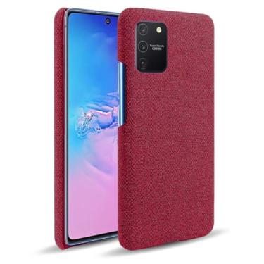 Imagem de Capa para Samsung Galaxy M80S,Capa desenhada em lona,Case Protetora Ultrafina com Empunhadura Macia,Design em Tecido Antichoque e Antiarranhões-Red