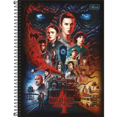 Imagem de Tilibra Caderno Universitário Espiral 160 Folhas 10 Matérias Stranger Things Capa Dura