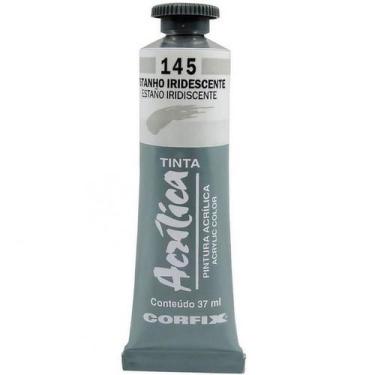 Imagem de Tinta Acrílica Corfix 37ml Metálica - 81037, 145 - ESTANHO IRIDESCENTE