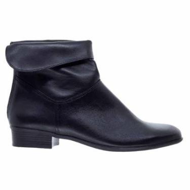 Imagem de Bota Cano Curto Feminina Arezzo Classic Couro A03034 Preta-Feminino