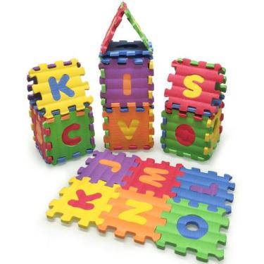 Imagem de Tapete Tatame Infantil Castelinho Alfanumérico 8x8x8mm EVAMAX