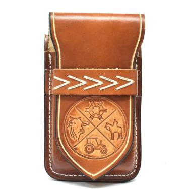 Imagem de Bainha Porta Celular Rústica Couro Atrevidu's Country, Agro whisky