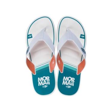 Imagem de Chinelo Masculino Mormaii Tai Dedo Branco/Laranja 44