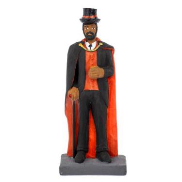 Imagem de Escultura Exu Cartola Preto e Vermelho 15 cm em Resina - Lua Mística -
