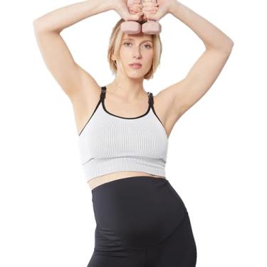 Imagem de Ingrid & Isabel Sutiã esportivo de maternidade e amamentação, perfeito para amamentar.., Combo preto/branco, P