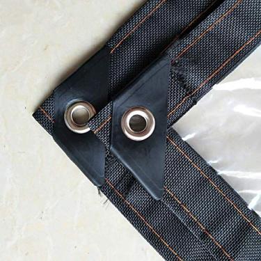 Imagem de MTYLX Folha de lona de cobertura à prova d'água, rede de guarda-sol, pano de sombra, lona à prova d'água transparente com ilhós, cobertura de lençol de chão pano de galpão à prova de chuva 120G/M², G