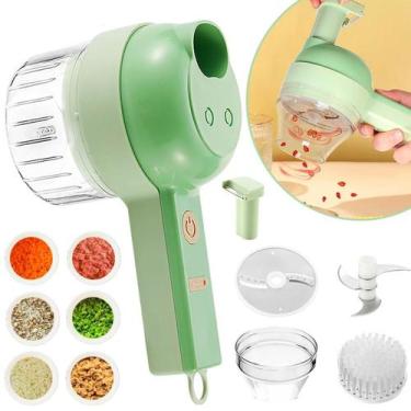 Imagem de Processador Alimentos 4 Em 1 Corta Tritura Fatiador E Moedor - Higa