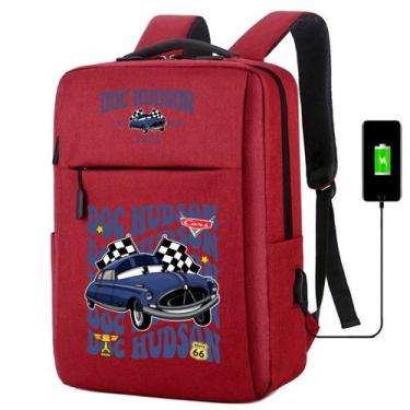 Imagem de Mochila USB Escolar Estampa Infantil De Corrida, Para Notebooks E Esco