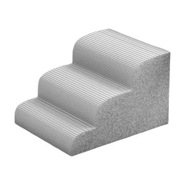 Imagem de IEUDNS Escadas de cães rampas escada de estimação suave -cama alta lavagem extra larga não deslizamento para uso de cachorros de uso interno, Cinza