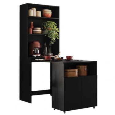 Imagem de Armário de Cozinha Multifuncional com Mesa Retrátil para Café Duo Kit's Paraná