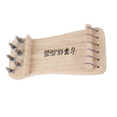 Imagem de Guzheng Finger Trainer Mini 6 Ferramenta de Prática de Cordas, Material de Madeira Maciça, Portátil para Iniciantes e Adultos, Instrumento de Som Leve, Transporte e Uso Conveniente, Adequado para Guzheng