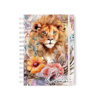 Imagem de Caderno Cristã Caderno Pautado frase cristã Capa Dura para o dia a dia ou devocional 100 folhas pautadas (DEUS É FONTE)
