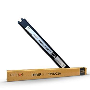 Imagem de Fonte driver Slim 24w 2a 12v 110v/220v Bivolt Ip20 Cod: 994011376 Delu