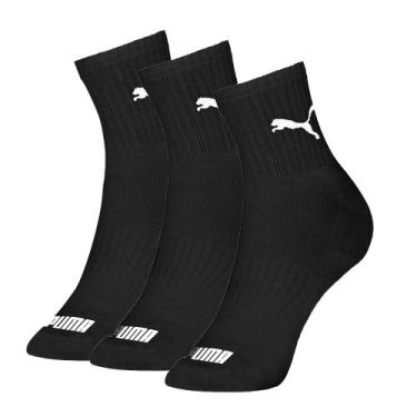 Imagem de Kit Com 3 Pares Meia Esportiva Masculina Cano Médio - Selene, Único - 
