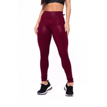 Imagem de Calça Legging Cirre 3D feminina lisa - Renluc Modas, Vinho, g