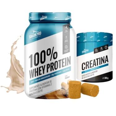Imagem de Kit SharkPro 100% Whey Protein + Creatina 300G Whey Protein Sabor Paçoca