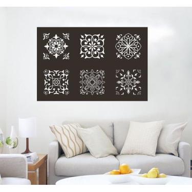 Imagem de Adesivo Decorativo Papel de Parede Desenhos Preto Vazado - Gaudesivos