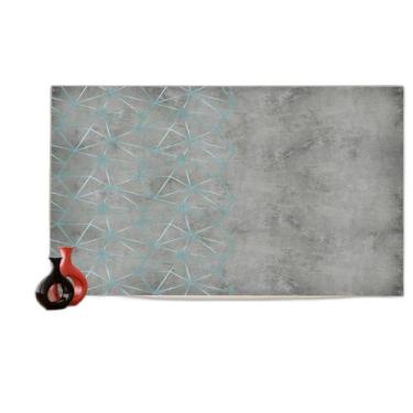 Imagem de Papel De Parede Concreto Linhas Azul Turquesa 3,5M Kkt263 - Você Decor