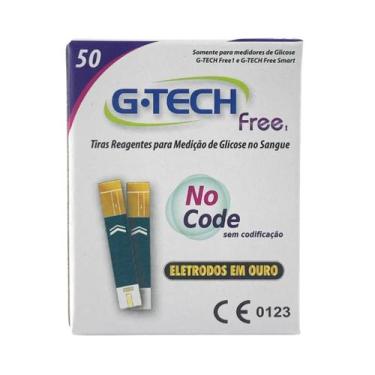 Imagem de Tiras Reagentes Medidor Glicemia G-Tech Free1 50 Unidades