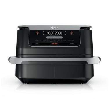 Imagem de Ninja Fritadeira DualZone FlexBasket DualZone 6 em 1 Foodi DZ071 com megaZone de 7 litros e divisor de cesta, proteínas grandes e refeições completas, acabamento inteligente cozinhar 2 alimentos de 2