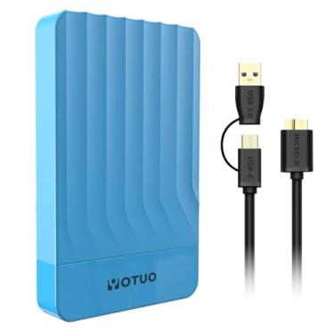 Imagem de YOTUO Expansão de armazenamento de disco rígido externo portátil USB 3.0 para PC, Mac, desktop, laptop, PS4, PS5, Xbox One X/S, Xbox 360, Xbox Series X/S, escritório e jogos (azul, 500 GB)