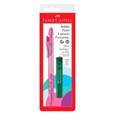 Imagem de Kit com 1 Lapiseira 0.5mm, Faber-Castell, SM/05BBRS, Bubble Pastel, Rosa, + 1 Grafite