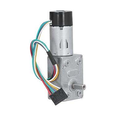 Imagem de GRCFUMO JGY 370 Motor de redução do codificador, engrenagens mecânicas, motor de engrenagem de metal full com eixo de bloqueio automático DC 24V (6rpm) (10rpm)