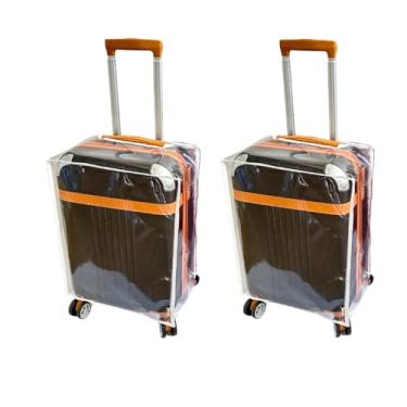 Imagem de 2 Capas Protetora Para Mala de Viagem - P-10Kg M-23Kg G-32Kg Escolha o Tamanho - Impermeável, Protege de Arranhão, Poeira, Impacto - Pvc Cristal Transparente